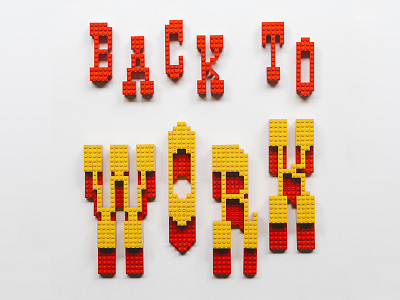 Back To Work brick lego lettering typography