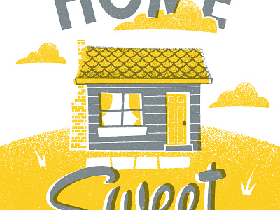 Home Sweet Home hand lettering illustration lettering texture typography