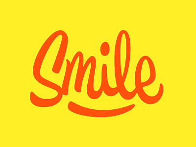 Smile hand lettering lettering smile type
