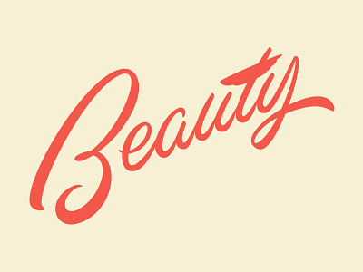 Beauty Script lettering script typography vector