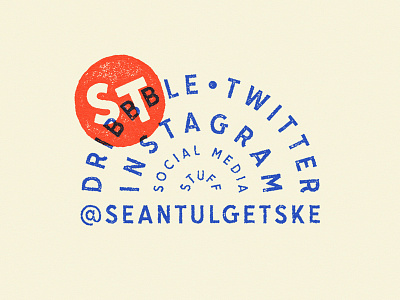 Social Media STUFF badge stamp type typography