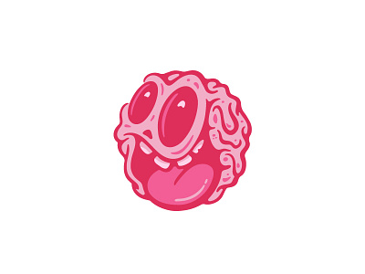 Gum Ball Paul cartoon character goopy gum illustration pink