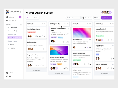 Task Project Management dashboard design kanban kanban board project management task management ui