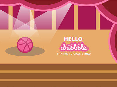 Hello Dribbble design flat hello dribbble illustration logo