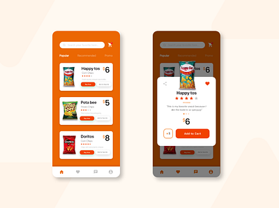 Snack Chips App Design app design brand chips design food food app snack ui ux