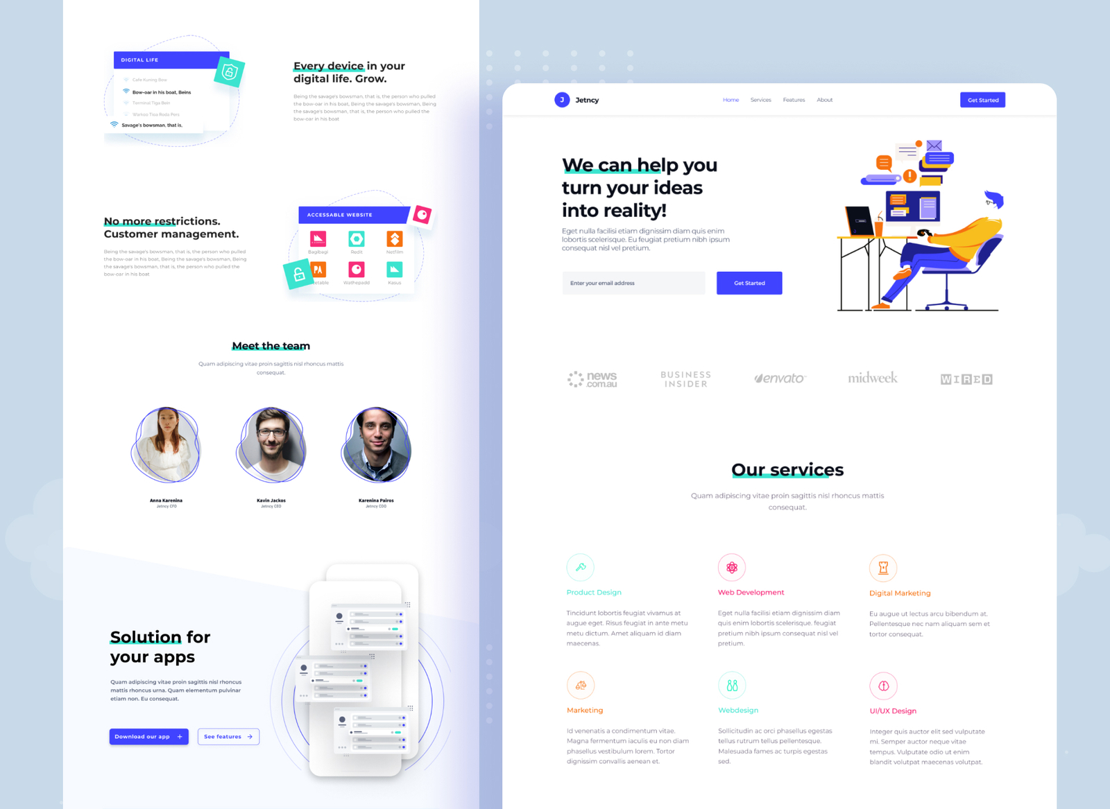 Digital Agency Landing Page Design by Hasan Al Faridi on Dribbble