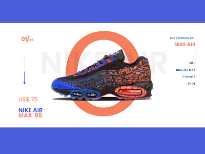 NIKE AIR MAX 95 app concept app design design graphic design landing page nike nike air max ui ux uxui