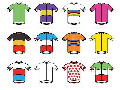 Cycling Jerseys Set