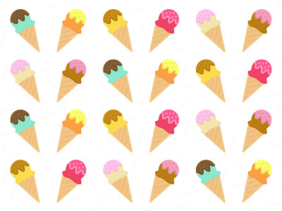 Ice cream! cream desert design flavour flavours ice ice cream icon illustration