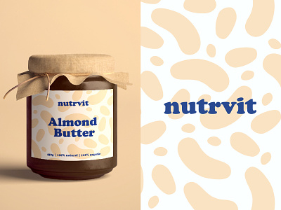 Health Butter Brand Concept almond brand branding butter jar nuts package design packaging packagingdesign pattern spread