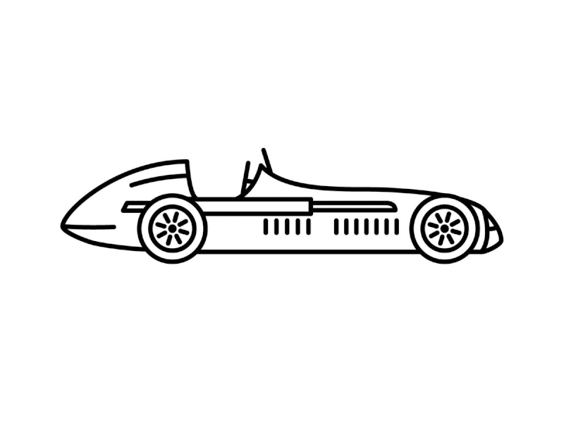 Every F1 Championship (Drivers) winning car 1950-2019 auto automobile car classic design drive driver driving f1 formula 1 illustration modern motorsport outlined race racer racing car retro