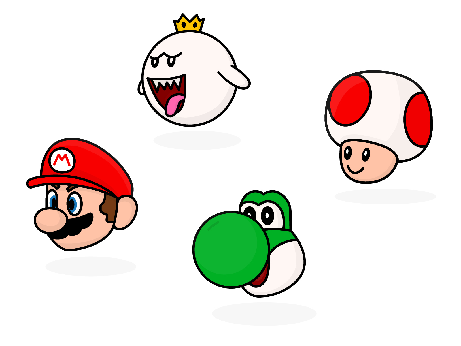 Mario Kart Characters by Tom on Dribbble