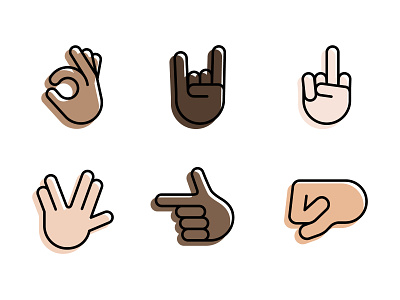 Hand Gestures communication design gestures hand human icons iconset illustration signal signs