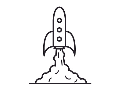 Launch Icon design icon illustration rocket rocket launch space