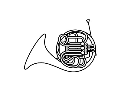French Horn brass french french horn icon illustration instrument music musical