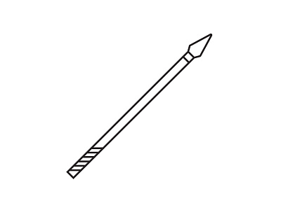 Spear design hunting icon illustration spear weapons