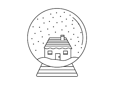 Snowglobe christmas globe house house icon scene snow snowglobe