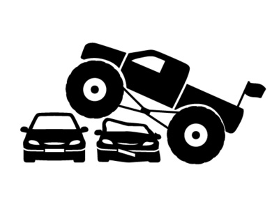 Monster Truck Car Crush carnage destroy show icon crush car truck monster