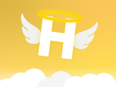 36 days of type - H (Heaven) 36 days of type h 36daysoftype halo heaven illustration