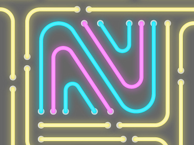 36 days of type - N (Neon) 36daysoftype 36daysoftype n colours illustration lights neon neon lights