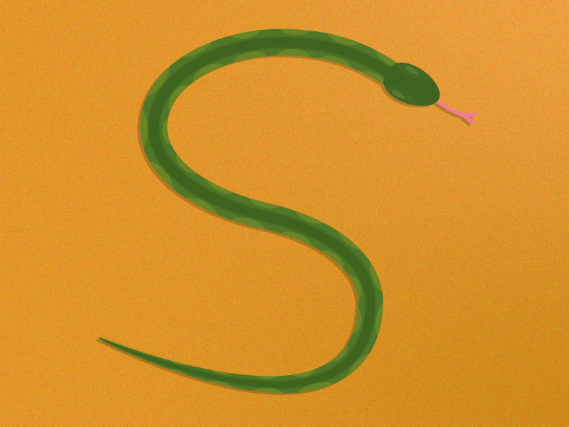 36 days of type - S (Snake) design illustration 36daysoftype 36days 36daysoftype-s slither serpent snake
