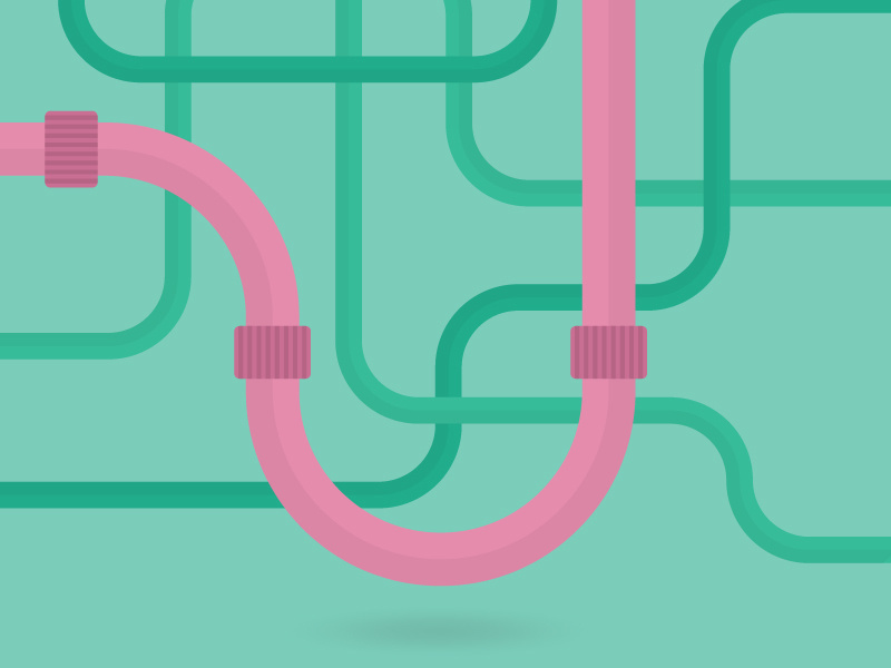 36 days of type - U (U-Bend) 36daysoftype-u pipes plumbing ubend design illustration 36daysoftype