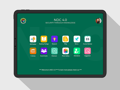 NDC 4.0 for National Defence College defence learning management system lms ui uiux user experience user interface