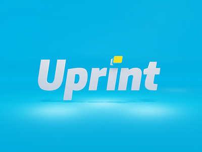 Uprint Logo 3D 3d 3d logo blender3d branding icon illustration logo print typography vector