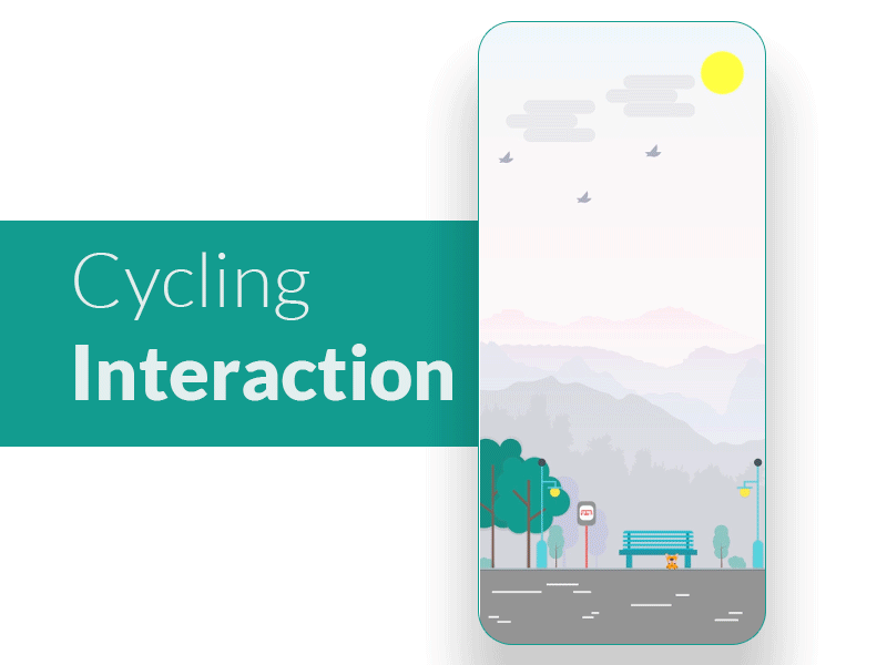 Cycling Interaction adobe xd animation cycle cycling illustration interaction loading loading animation madewithadobexd micro interaction ui uiux user experience user interface