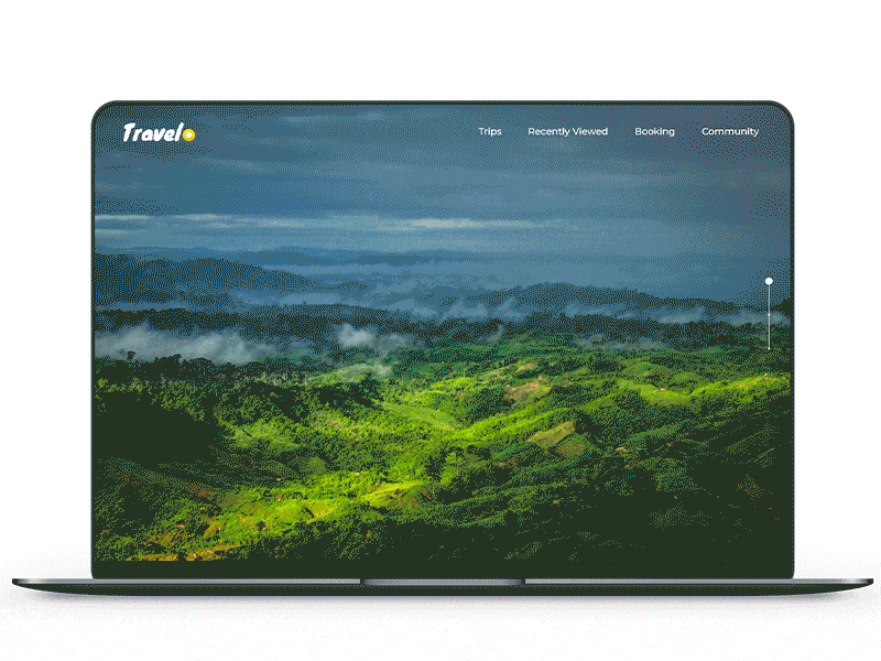 Travelo Landing Page adobe xd bangladesh booking interaction madewithadobexd micro interaction travel trip ui user experience user interface