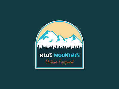'blue mountain' sticker adventure badge baggage discovery emblem explore hiking journey label logo luggage mountain national park outdoor patch resort ski snowboard sticker travel