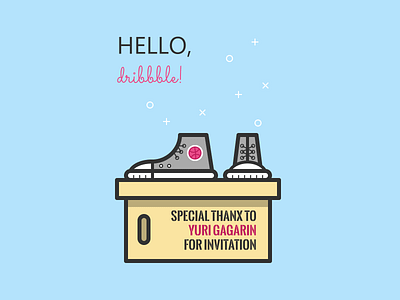 hello dribbble converse debut design dribbble first flat gumshoes hello illustration pink short sneakers start vector world