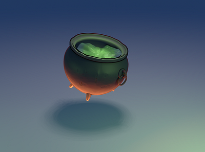 Magic Cauldron - 3D 3d 3dcauldron blender cauldron green halloween magic magiccauldron scary witch witchcauldron