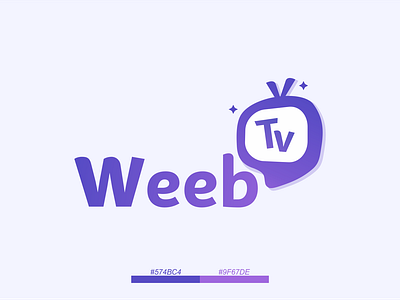 Weeb Tv Logo app branding design icon logo television tv typography