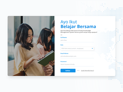 e-Learning - Register blue design illustration register register form register page ui ui ux ui design uidesign user interface website