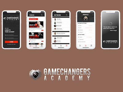 Game Changers Academy Concept app design branding ios iosdesign mobile app mobile design mobileapp mobileappdesign mobileapplication ui uidesign