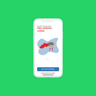 Login Concept for FBA Heroes app app design branding design illustration ios iosdesign logo mobile app mobile app design mobile design mobileapp mobileappdesign mobileapplication ui uidesign