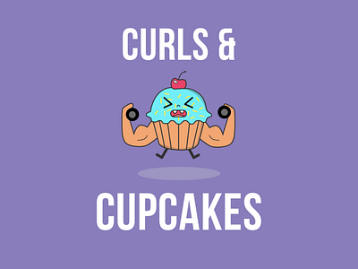Curls & Cupcakes branding cupcake curls design fitnes illustraor illustration sketch app ux vector