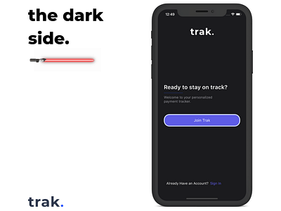 Dark Mode Onboarding Screen