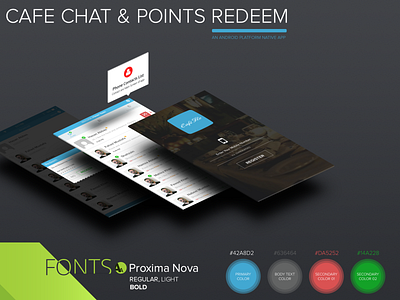 Cafe Chat & Points Mobile App android app design mobile photoshop uidesign