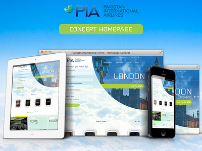 Pakistan Airline - Homepage Concept airlines airplanes aviation concept design homepage design photoshop uidesign webdesign