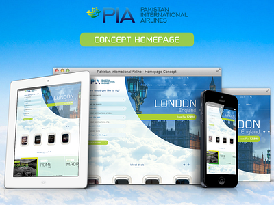 Pakistan Airline - Homepage Concept