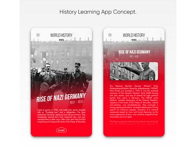 History Learning App Concept uiux