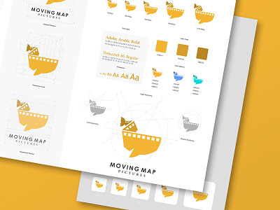 Moving Map brand identity logo design whales logo