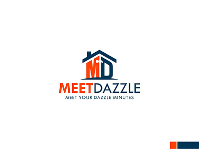 Meetdazzle brand and identity logo logo design