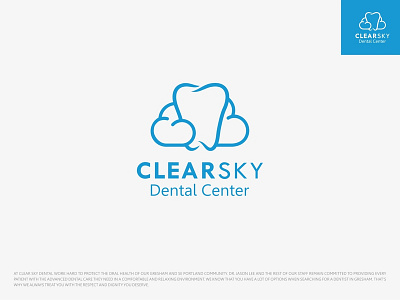 Clear brand and identity dental care dental logo dental website design design logo logo design