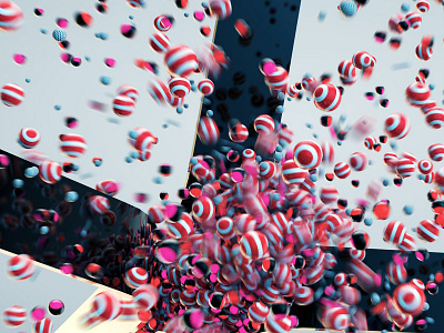 Ball Explosion 3d 4d c4d cinema cinema 4d experiment motion blur spheres