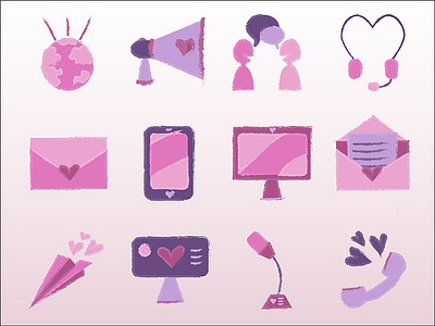 Pink Icon Set