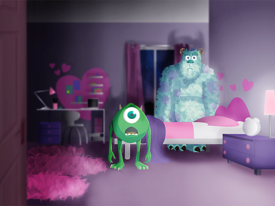 Monsters Inc. Illustration drawing illustration monsters inc. pixar vector