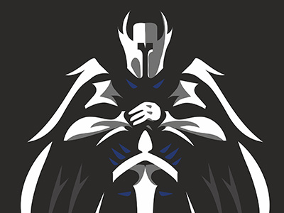 Knight Guardian adobe art dark design graphicdesign guardian illustration inspiration knight logo negativespace vector